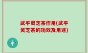 武平灵芝茶作用(武平灵芝茶的功效及用途)