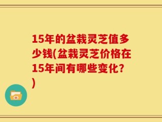 15年的盆栽灵芝值多少钱(盆栽灵芝价格在15年间有哪些变化？)