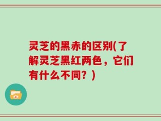 灵芝的黑赤的区别(了解灵芝黑红两色，它们有什么不同？)