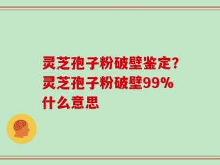 灵芝孢子粉破壁鉴定？灵芝孢子粉破壁99%什么意思