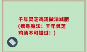 千年灵芝鸡汤做法减肥(瘦身魔法：千年灵芝鸡汤不可错过！)