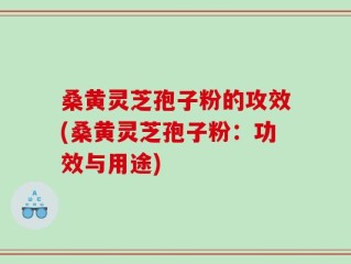 桑黄灵芝孢子粉的攻效(桑黄灵芝孢子粉：功效与用途)