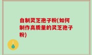 自制灵芝孢子粉(如何制作高质量的灵芝孢子粉)