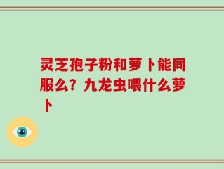 灵芝孢子粉和萝卜能同服么？九龙虫喂什么萝卜