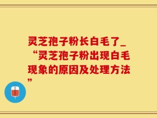 灵芝孢子粉长白毛了_“灵芝孢子粉出现白毛现象的原因及处理方法”