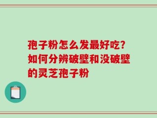 孢子粉怎么发最好吃？如何分辨破壁和没破壁的灵芝孢子粉