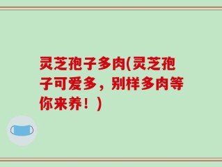灵芝孢子多肉(灵芝孢子可爱多，别样多肉等你来养！)