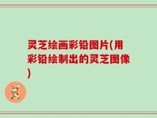 灵芝绘画彩铅图片(用彩铅绘制出的灵芝图像)