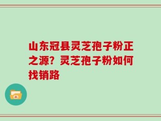 山东冠县灵芝孢子粉正之源？灵芝孢子粉如何找销路