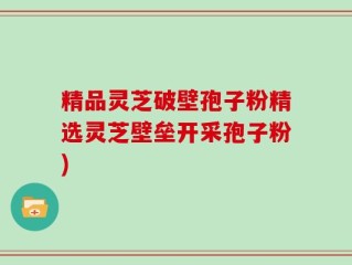 精品灵芝破壁孢子粉精选灵芝壁垒开采孢子粉)