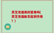 灵芝泡酒真的管用吗(灵芝泡酒能否起到作用？)