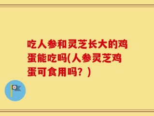 吃人参和灵芝长大的鸡蛋能吃吗(人参灵芝鸡蛋可食用吗？)