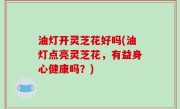 油灯开灵芝花好吗(油灯点亮灵芝花，有益身心健康吗？)