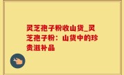 灵芝孢子粉收山货_灵芝孢子粉：山货中的珍贵滋补品