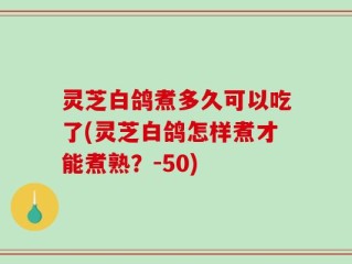 灵芝白鸽煮多久可以吃了(灵芝白鸽怎样煮才能煮熟？-50)