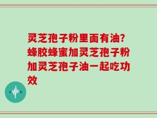 灵芝孢子粉里面有油？蜂胶蜂蜜加灵芝孢子粉加灵芝孢子油一起吃功效