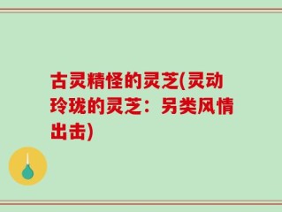 古灵精怪的灵芝(灵动玲珑的灵芝：另类风情出击)