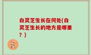 白灵芝生长在何处(白灵芝生长的地方是哪里？)
