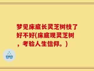 梦见床底长灵芝树枝了好不好(床底现灵芝树，考验人生信仰。)