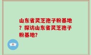 山东省灵芝孢子粉基地？探访山东省灵芝孢子粉基地？