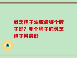 灵芝孢子油胶囊哪个牌子好？哪个牌子的灵芝孢子粉最好