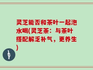 灵芝能否和茶叶一起泡水喝(灵芝茶：与茶叶搭配解乏补气，更养生)