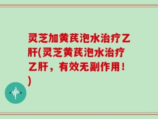 灵芝加黄芪泡水治疗乙肝(灵芝黄芪泡水治疗乙肝，有效无副作用！)