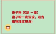 孢子粉 沉淀 一夜(孢子粉一夜沉淀，远古植物瑰宝现身)