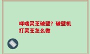 哮喘灵芝破壁？破壁机打灵芝怎么做