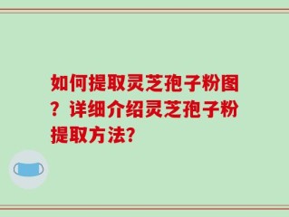 如何提取灵芝孢子粉图？详细介绍灵芝孢子粉提取方法？