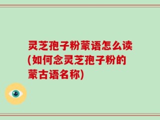 灵芝孢子粉蒙语怎么读(如何念灵芝孢子粉的蒙古语名称)