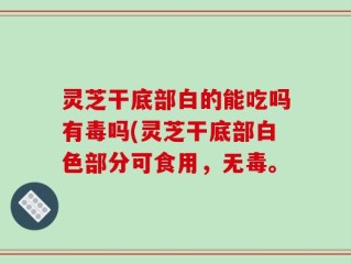 灵芝干底部白的能吃吗有毒吗(灵芝干底部白色部分可食用，无毒。