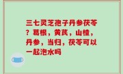 三七灵芝孢子丹参茯苓？葛根，黄芪，山楂，丹参，当归，茯苓可以一起泡水吗
