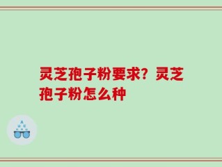 灵芝孢子粉要求？灵芝孢子粉怎么种