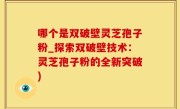 哪个是双破壁灵芝孢子粉_探索双破壁技术:灵芝孢子粉的全新突破)