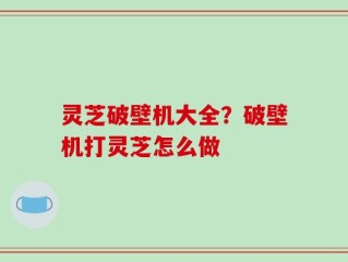 灵芝破壁机大全？破壁机打灵芝怎么做