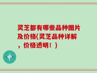 灵芝都有哪些品种图片及价格(灵芝品种详解，价格透明！)