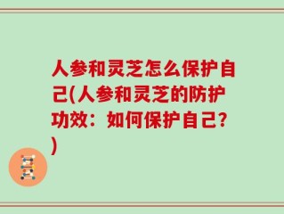 人参和灵芝怎么保护自己(人参和灵芝的防护功效：如何保护自己？)