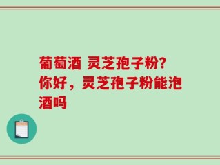 葡萄酒 灵芝孢子粉？你好，灵芝孢子粉能泡酒吗