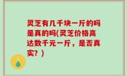 灵芝有几千块一斤的吗是真的吗(灵芝价格高达数千元一斤，是否真实？)