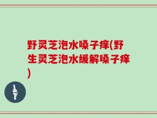 野灵芝泡水嗓子痒(野生灵芝泡水缓解嗓子痒)