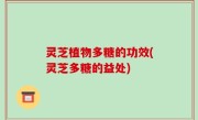 灵芝植物多糖的功效(灵芝多糖的益处)