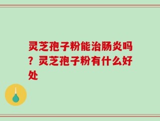 灵芝孢子粉能治肠炎吗？灵芝孢子粉有什么好处