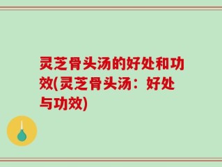 灵芝骨头汤的好处和功效(灵芝骨头汤：好处与功效)