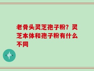 老骨头灵芝孢子粉？灵芝本体和孢子粉有什么不同