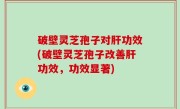 破壁灵芝孢子对肝功效(破壁灵芝孢子改善肝功效，功效显著)