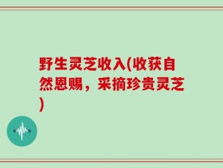 野生灵芝收入(收获自然恩赐，采摘珍贵灵芝)