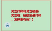 灵芝打碎和灵芝破壁(灵芝粉：破壁还是打碎，怎样更有效？)