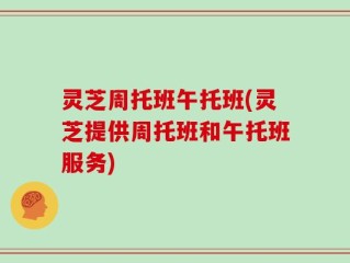 灵芝周托班午托班(灵芝提供周托班和午托班服务)