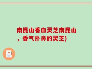南昆山香血灵芝南昆山，香气扑鼻的灵芝)